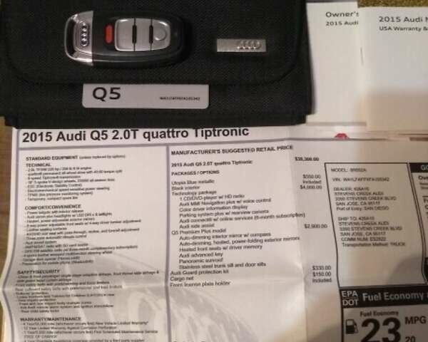 Синий Ауди Ку 5, объемом двигателя 1.98 л и пробегом 295 тыс. км за 13700 $, фото 30 на Automoto.ua