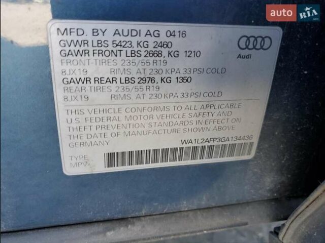Ауди Ку 5 2016 в Львове на Automoto.ua Синий Ауди Ку 5, объемом двигателя 1.98 л и пробегом 174 тыс. км за 12450 $, фото 12 на Automoto.ua