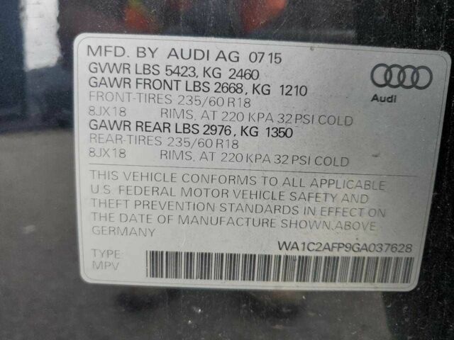 Ауди Ку 5 2016 в Львове на Automoto.ua Синий Ауди Ку 5, объемом двигателя 2 л и пробегом 135 тыс. км за 3500 $, фото 11 на Automoto.ua