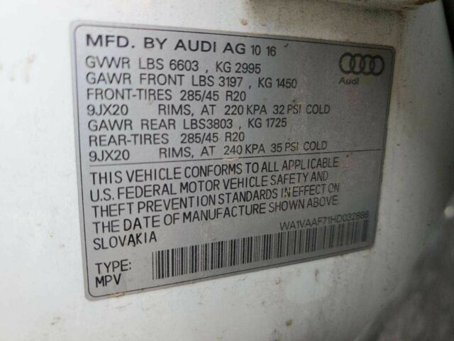 Білий Ауді Ку 7, об'ємом двигуна 3 л та пробігом 205 тис. км за 7200 $, фото 11 на Automoto.ua