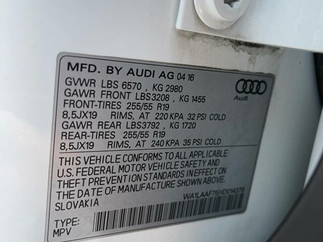 Ауди Ку 7 2016 в Львове на Automoto.ua Белый Ауди Ку 7, объемом двигателя 3 л и пробегом 254 тыс. км за 20900 $, фото 28 на Automoto.ua