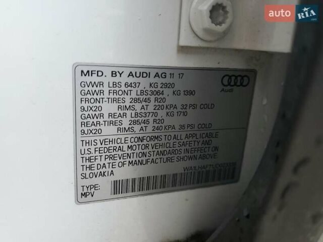 Белый Ауди Ку 7, объемом двигателя 3 л и пробегом 50 тыс. км за 8700 $, фото 11 на Automoto.ua