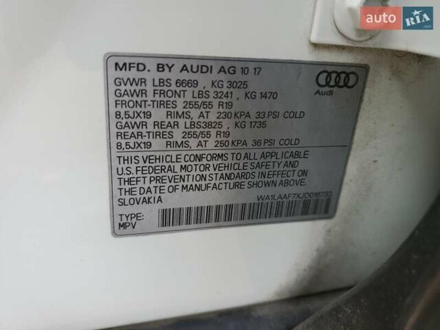 Белый Ауди Ку 7, объемом двигателя 3 л и пробегом 136 тыс. км за 7300 $, фото 11 на Automoto.ua