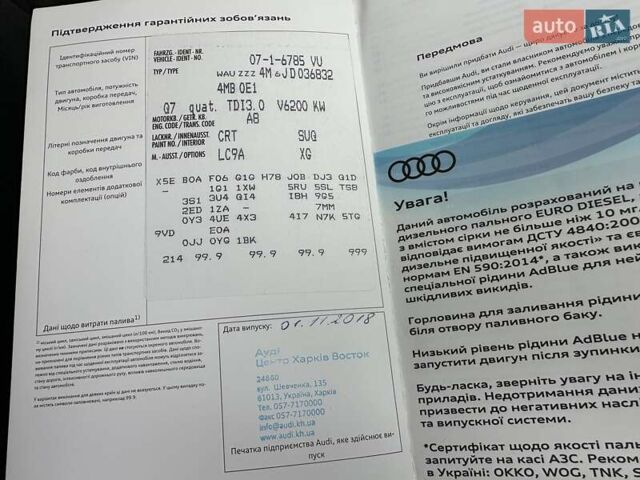 Білий Ауді Ку 7, об'ємом двигуна 2.97 л та пробігом 145 тис. км за 39555 $, фото 23 на Automoto.ua