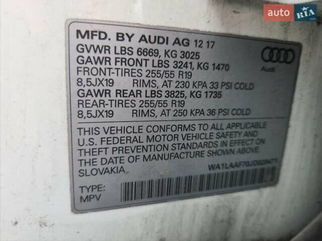 Білий Ауді Ку 7, об'ємом двигуна 3 л та пробігом 155 тис. км за 17200 $, фото 11 на Automoto.ua
