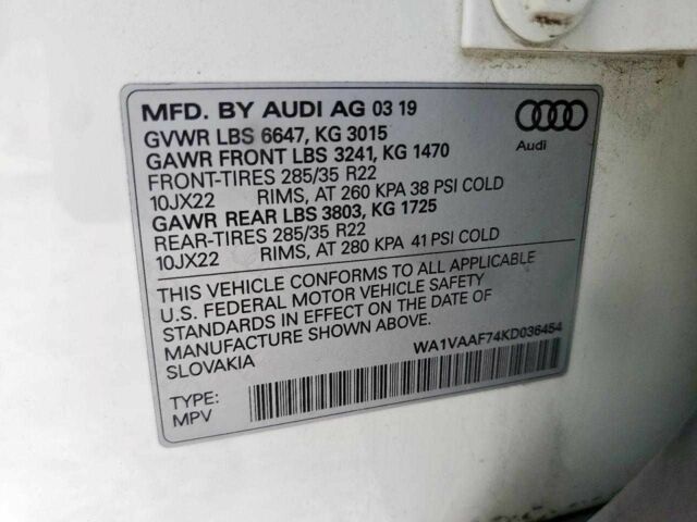 Білий Ауді Ку 7, об'ємом двигуна 3 л та пробігом 44 тис. км за 9600 $, фото 12 на Automoto.ua