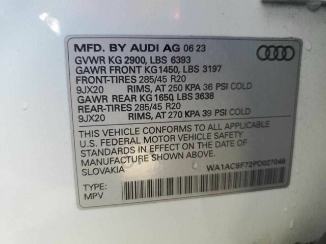 Белый Ауди Ку 7, объемом двигателя 3 л и пробегом 26 тыс. км за 17000 $, фото 13 на Automoto.ua