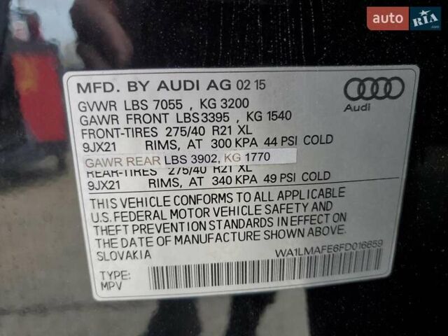 Чорний Ауді Ку 7, об'ємом двигуна 2.97 л та пробігом 130 тис. км за 3000 $, фото 13 на Automoto.ua