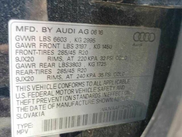 Черный Ауди Ку 7, объемом двигателя 3 л и пробегом 76 тыс. км за 7000 $, фото 12 на Automoto.ua