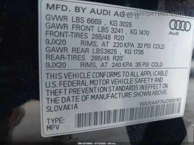 Ауди Ку 7 2017 в Львове на Automoto.ua Черный Ауди Ку 7, объемом двигателя 0 л и пробегом 72 тыс. км за 23000 $, фото 7 на Automoto.ua