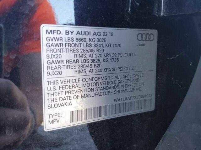 Черный Ауди Ку 7, объемом двигателя 3 л и пробегом 43 тыс. км за 18000 $, фото 11 на Automoto.ua