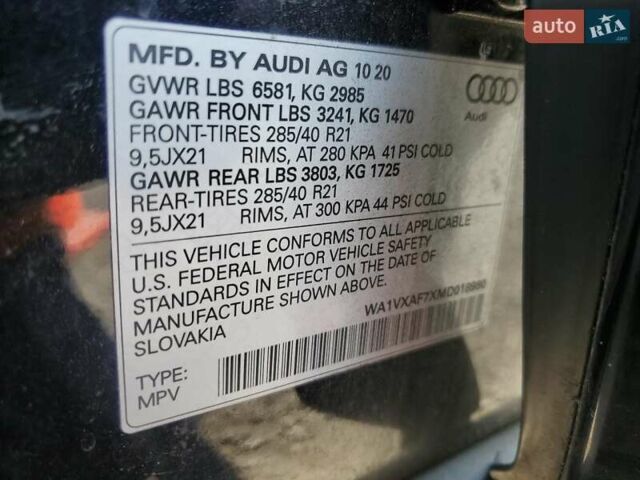 Ауди Ку 7 2021 в Львове на Automoto.ua Черный Ауди Ку 7, объемом двигателя 3 л и пробегом 75 тыс. км за 17000 $, фото 13 на Automoto.ua