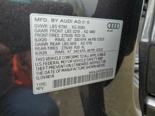 Сірий Ауді Ку 7, об'ємом двигуна 0 л та пробігом 160 тис. км за 3000 $, фото 12 на Automoto.ua