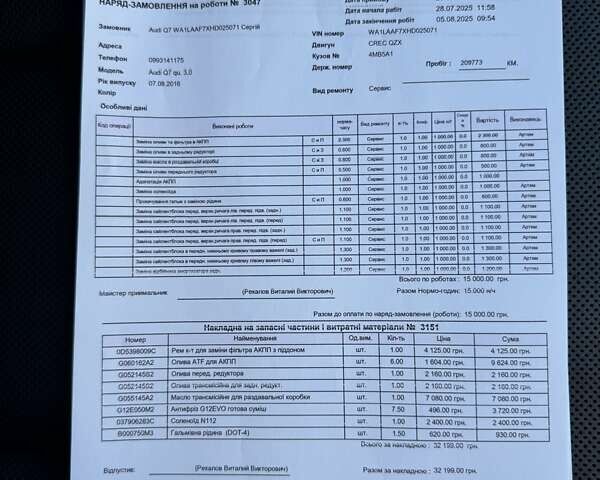 Ауди Ку 7 2017 в Верхнеднепровске на Automoto.ua Серый Ауди Ку 7, объемом двигателя 3 л и пробегом 215 тыс. км за 24999 $, фото 53 на Automoto.ua