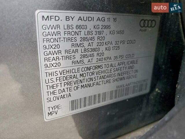 Серый Ауди Ку 7, объемом двигателя 3 л и пробегом 145 тыс. км за 7300 $, фото 12 на Automoto.ua