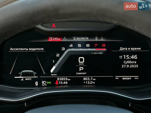 Черный Ауди SQ7, объемом двигателя 4 л и пробегом 83 тыс. км за 73800 $, фото 74 на Automoto.ua