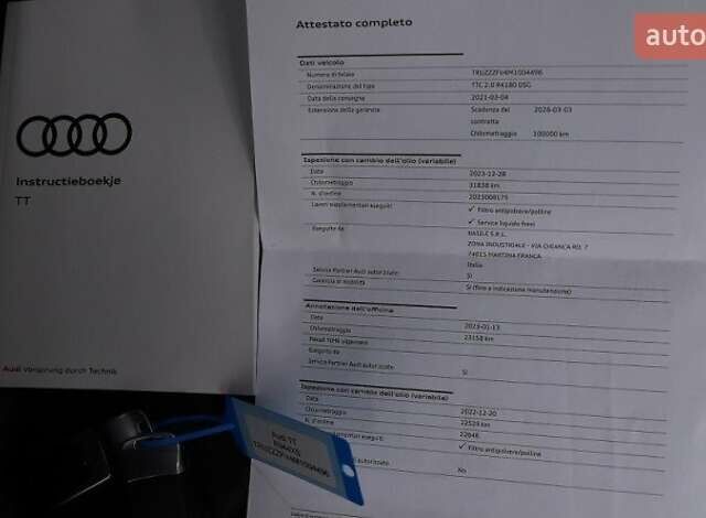 Белый Ауди ТТ, объемом двигателя 2 л и пробегом 36 тыс. км за 37887 $, фото 19 на Automoto.ua