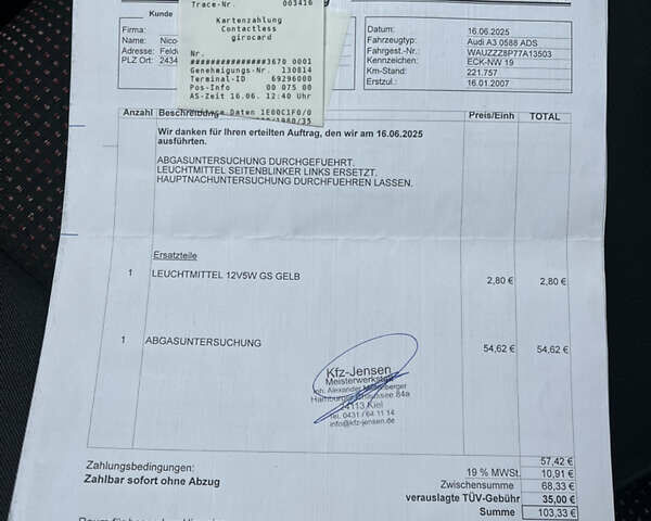 Черный Ауди A3 Sportback, объемом двигателя 1.6 л и пробегом 238 тыс. км за 7350 $, фото 25 на Automoto.ua