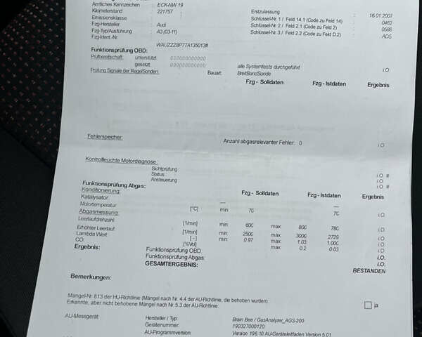 Черный Ауди A3 Sportback, объемом двигателя 1.6 л и пробегом 238 тыс. км за 7350 $, фото 27 на Automoto.ua