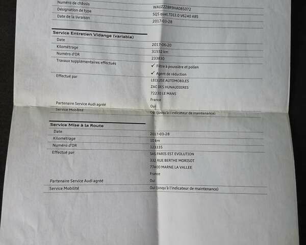 Черный Ауди SQ5, объемом двигателя 2.97 л и пробегом 500 тыс. км за 13364 $, фото 8 на Automoto.ua