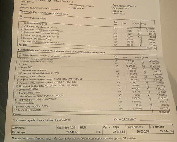 БМВ 1 Серия, объемом двигателя 2 л и пробегом 178 тыс. км за 6300 $, фото 24 на Automoto.ua