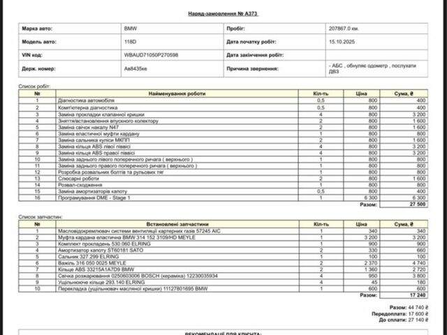 Серый БМВ 1 Серия, объемом двигателя 2 л и пробегом 207 тыс. км за 6850 $, фото 7 на Automoto.ua