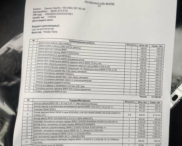 Серый БМВ 3 Серия ГТ, объемом двигателя 2 л и пробегом 180 тыс. км за 18000 $, фото 29 на Automoto.ua