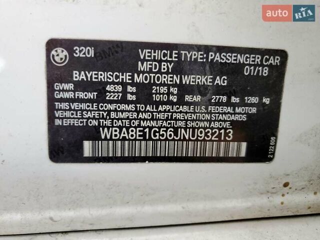 Белый БМВ 3 Серия, объемом двигателя 2 л и пробегом 96 тыс. км за 11839 $, фото 11 на Automoto.ua