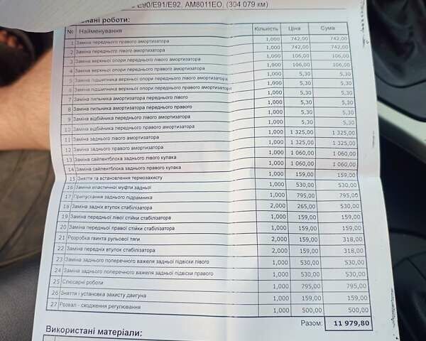 Сірий БМВ 3 Серія, об'ємом двигуна 2 л та пробігом 305 тис. км за 10500 $, фото 31 на Automoto.ua