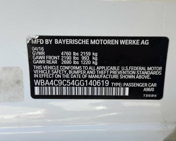 Белый БМВ 4 Серия, объемом двигателя 2 л и пробегом 105 тыс. км за 20500 $, фото 12 на Automoto.ua