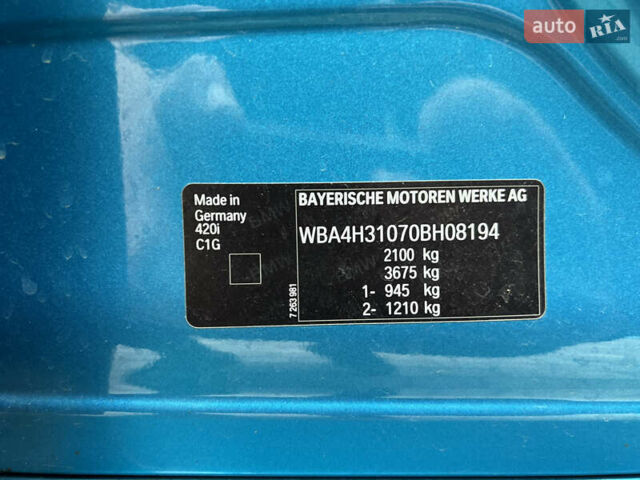 Синий БМВ 4 Серия, объемом двигателя 2 л и пробегом 70 тыс. км за 18950 $, фото 35 на Automoto.ua