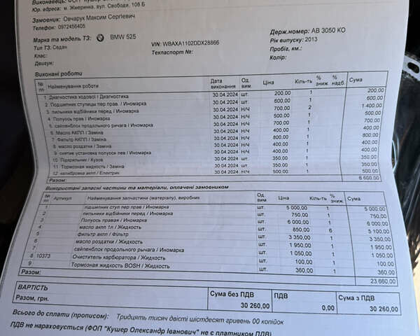 Белый БМВ 5 Серия, объемом двигателя 2 л и пробегом 157 тыс. км за 16700 $, фото 27 на Automoto.ua