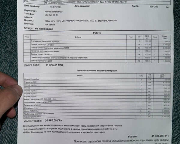 Черный БМВ 5 Серия, объемом двигателя 2.98 л и пробегом 403 тыс. км за 14999 $, фото 18 на Automoto.ua