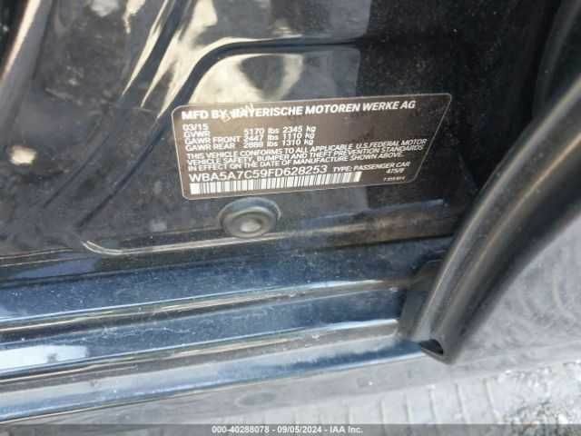 Черный БМВ 5 Серия, объемом двигателя 2 л и пробегом 129 тыс. км за 2100 $, фото 8 на Automoto.ua