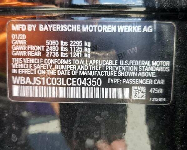 БМВ 5 Серия 2020 в Киеве на Automoto.ua Черный БМВ 5 Серия, объемом двигателя 3 л и пробегом 97 тыс. км за 13400 $, фото 11 на Automoto.ua