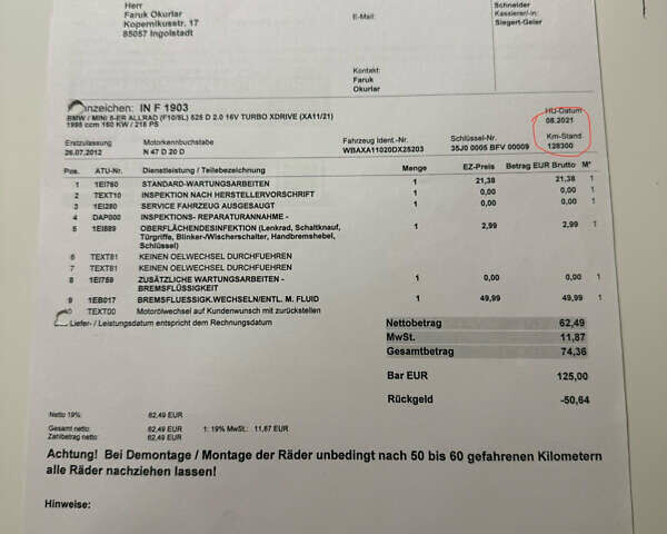 Коричневый БМВ 5 Серия, объемом двигателя 2.5 л и пробегом 175 тыс. км за 16200 $, фото 14 на Automoto.ua