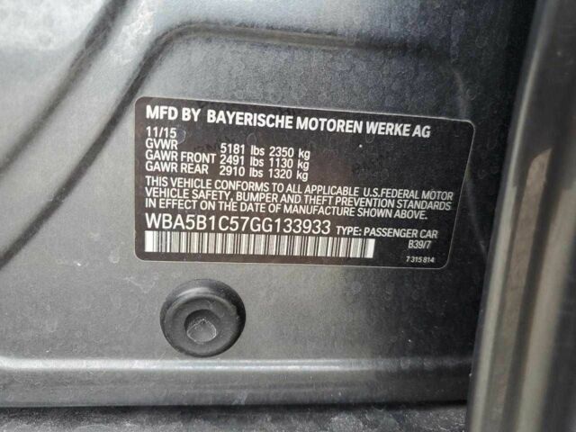 Серый БМВ 5 Серия, объемом двигателя 3 л и пробегом 120 тыс. км за 11500 $, фото 11 на Automoto.ua