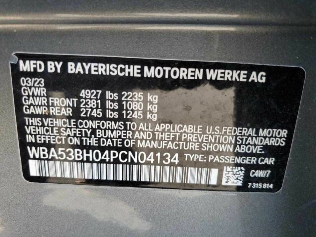 БМВ 5 Серия 2023 в Киеве на Automoto.ua Серый БМВ 5 Серия, объемом двигателя 2 л и пробегом 16 тыс. км за 9800 $, фото 11 на Automoto.ua
