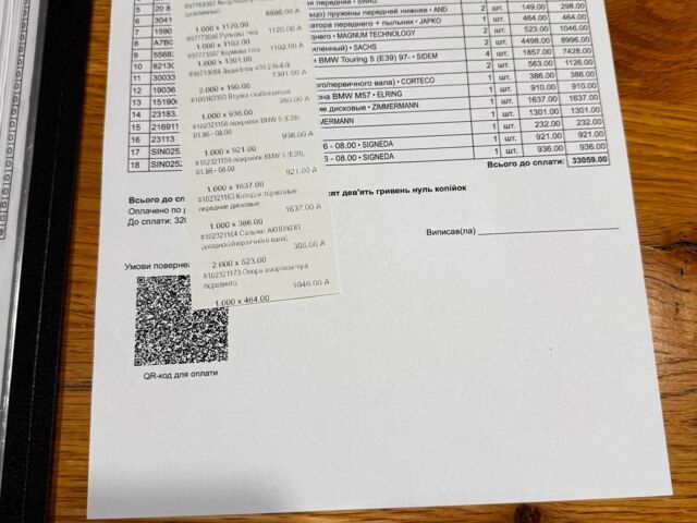 Синий БМВ 5 Серия, объемом двигателя 2.9 л и пробегом 325 тыс. км за 9500 $, фото 17 на Automoto.ua