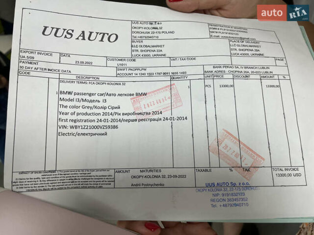 Серый БМВ И3, объемом двигателя 0 л и пробегом 109 тыс. км за 8900 $, фото 20 на Automoto.ua