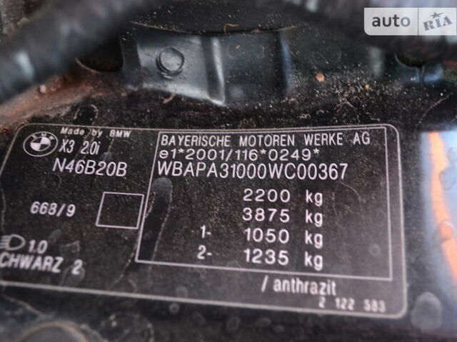 Чорний БМВ Х3, об'ємом двигуна 2 л та пробігом 128 тис. км за 9955 $, фото 52 на Automoto.ua