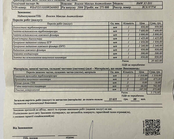 Черный БМВ Х3, объемом двигателя 3 л и пробегом 308 тыс. км за 9900 $, фото 21 на Automoto.ua