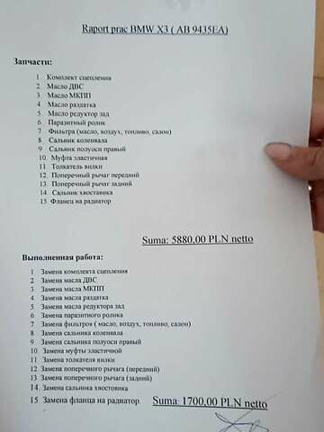 Черный БМВ Х3, объемом двигателя 2 л и пробегом 282 тыс. км за 10500 $, фото 15 на Automoto.ua