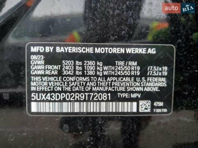 Черный БМВ Х3, объемом двигателя 2 л и пробегом 24 тыс. км за 25900 $, фото 18 на Automoto.ua