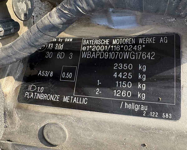 БМВ Х3, об'ємом двигуна 3.01 л та пробігом 525 тис. км за 9300 $, фото 13 на Automoto.ua