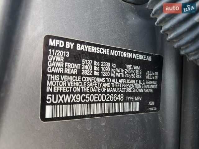 Серый БМВ Х3, объемом двигателя 2 л и пробегом 54 тыс. км за 1800 $, фото 12 на Automoto.ua