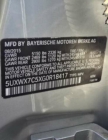 Серый БМВ Х3, объемом двигателя 3 л и пробегом 210 тыс. км за 19200 $, фото 3 на Automoto.ua