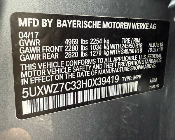Серый БМВ Х3, объемом двигателя 2.01 л и пробегом 196 тыс. км за 14999 $, фото 49 на Automoto.ua