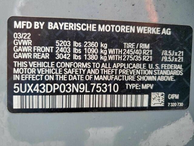 Серый БМВ Х3, объемом двигателя 2 л и пробегом 76 тыс. км за 10900 $, фото 12 на Automoto.ua