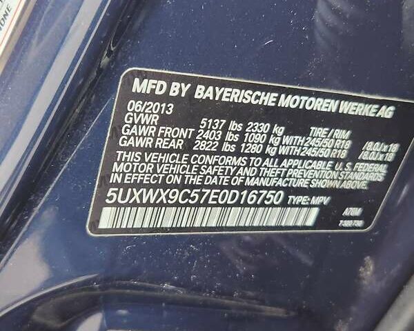 Синий БМВ Х3, объемом двигателя 2 л и пробегом 180 тыс. км за 13799 $, фото 25 на Automoto.ua